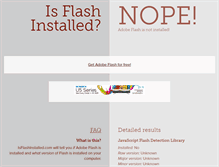 Tablet Screenshot of isflashinstalled.com